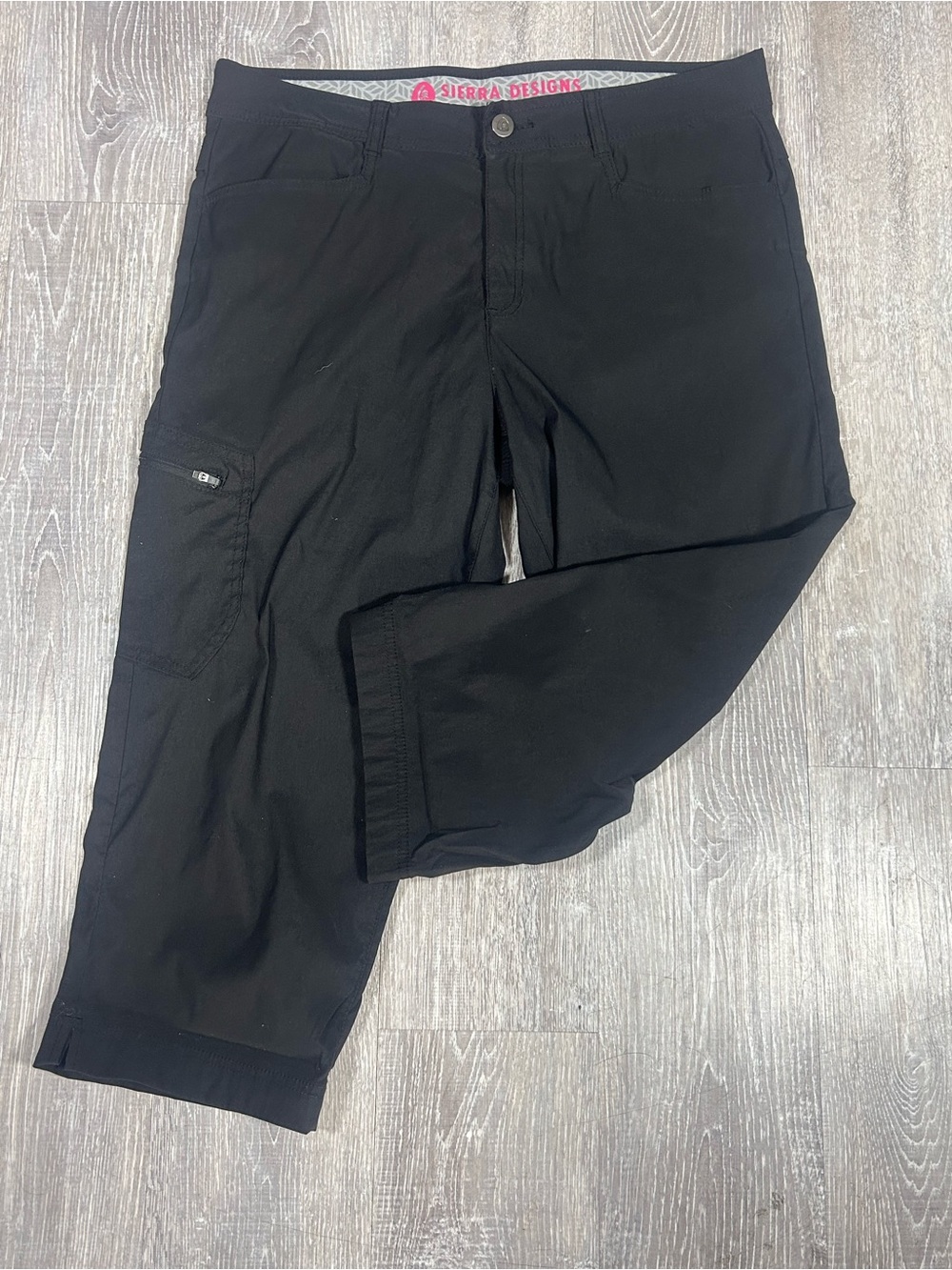 Sierra Designs Black Hiking Capri Pants Size 12 Cargo Gorpcore Outdoor Utility